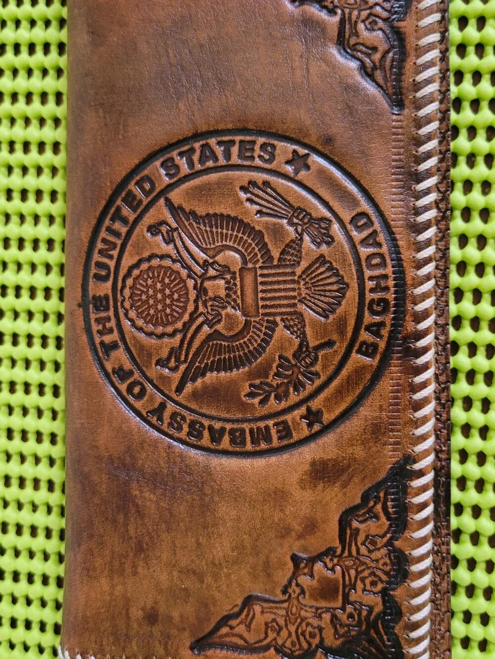 From USA soldier at Embassy in Iraq/Baghdad. brown leather